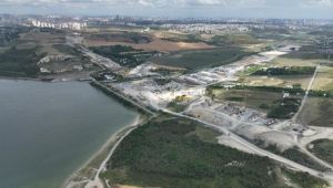 Kanal İstanbul'un ilk köprüsü yükseliyor