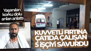 Edirne’de kuvvetli fırtına çatıda çalışan 5 işçiyi savurdu: 1’i ağır 3 yaralı