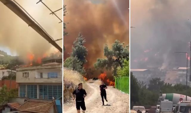 Bursa'da orman yangını! Alevler evlere sıçradı